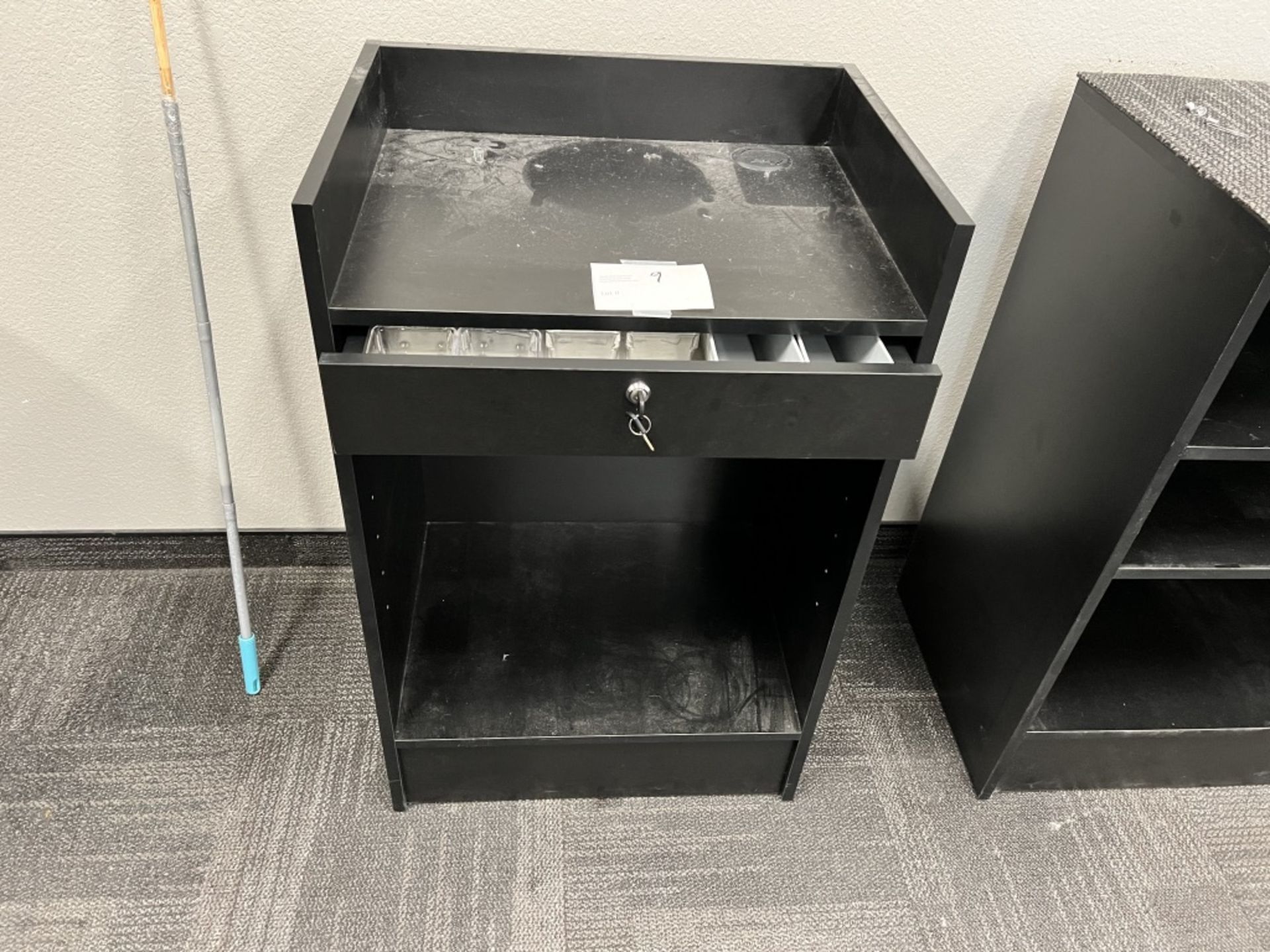 RECEPTION STAND W/ LOCKING CASH DRAWER