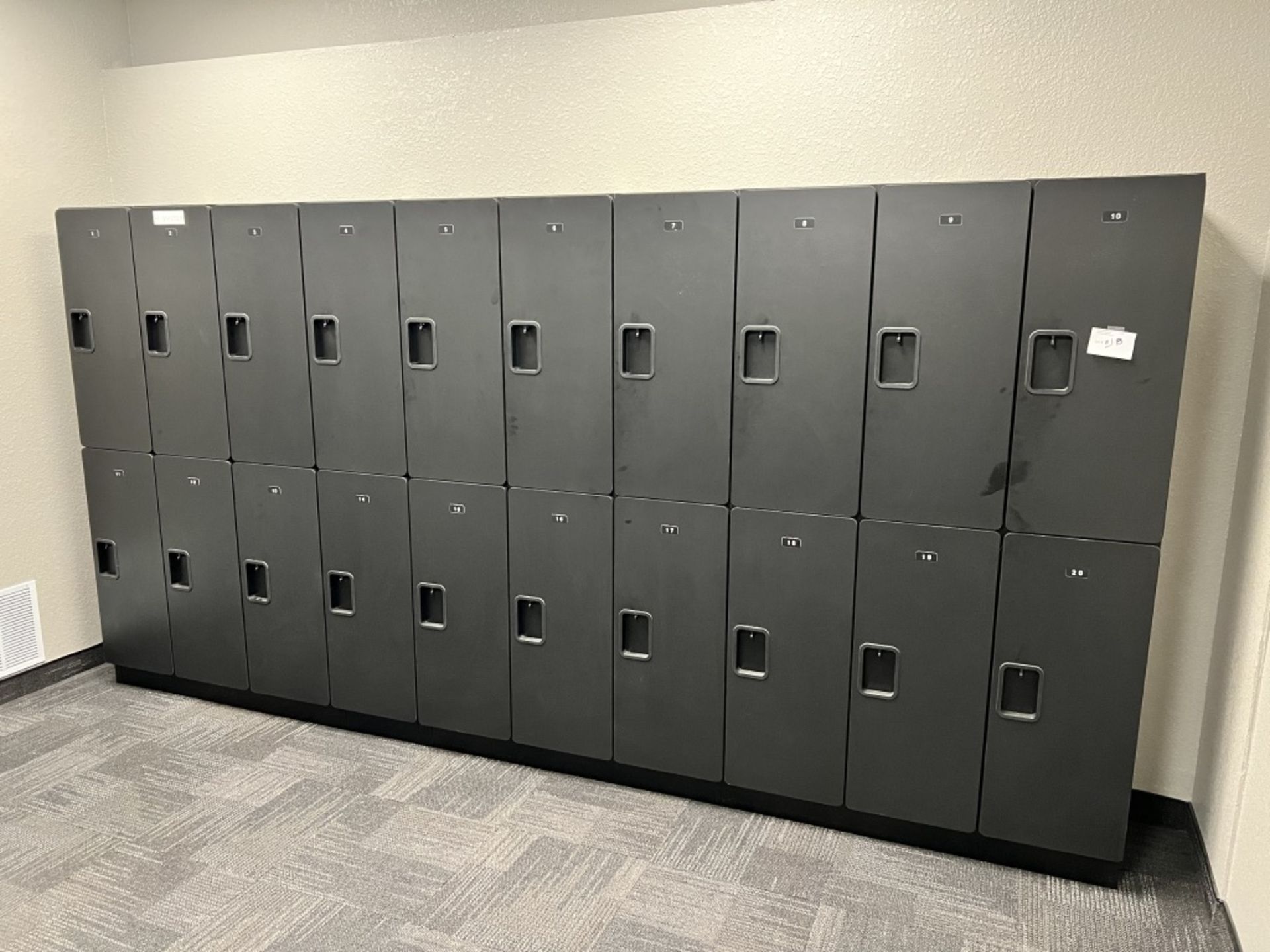 LOT OF: (10) 2 COMPARTMENT (VERTICAL) LOCKERS (BLACK) - Image 5 of 6