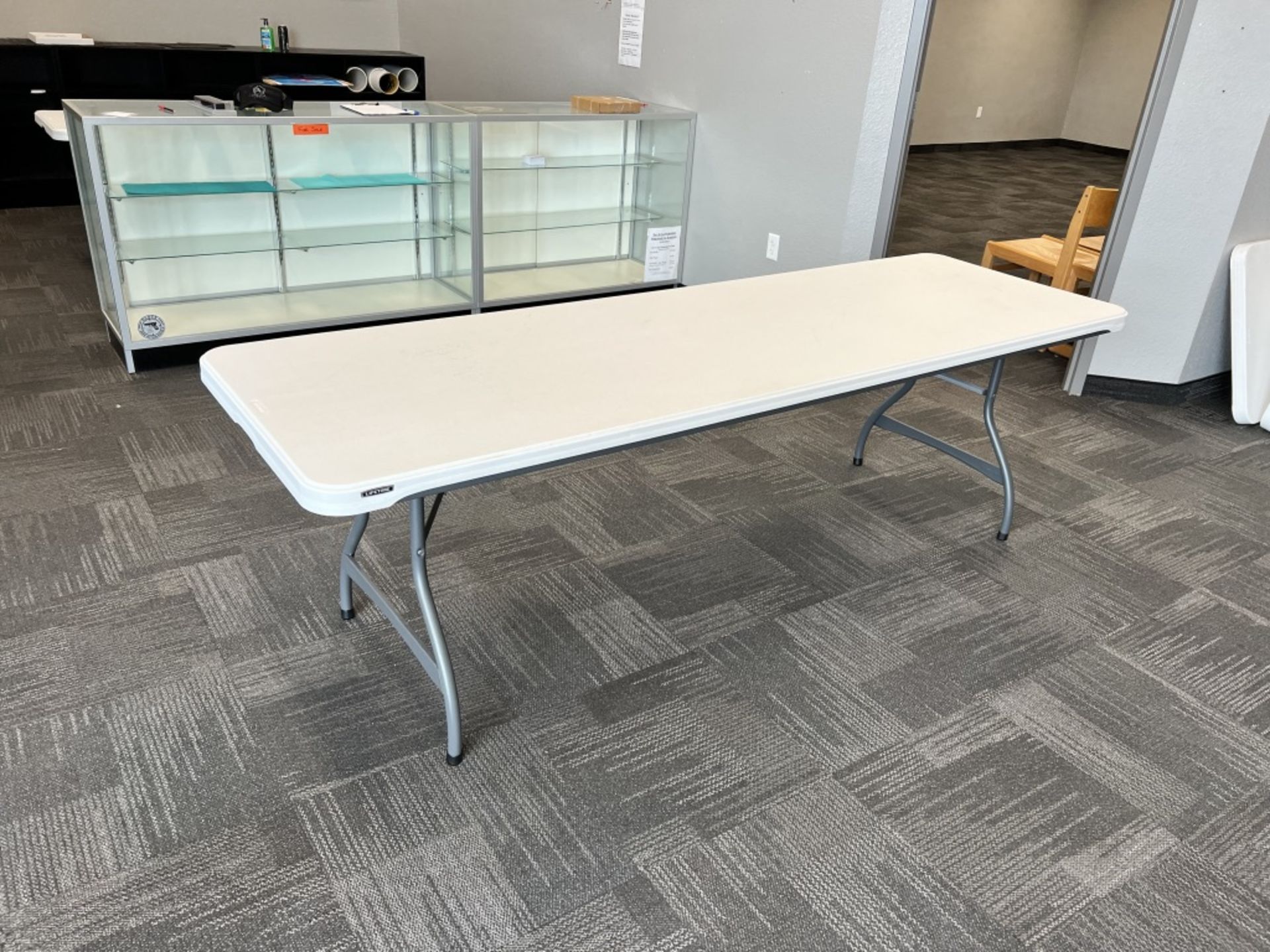 LIFETIME 8' x 30" W FOLDING TABLE (WHITE) - Image 2 of 3