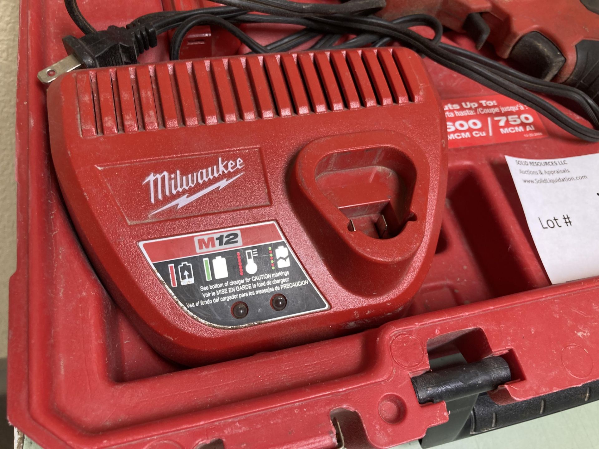 Milwaukee M12 battery powered 600 MCM cable cutter - Image 3 of 4