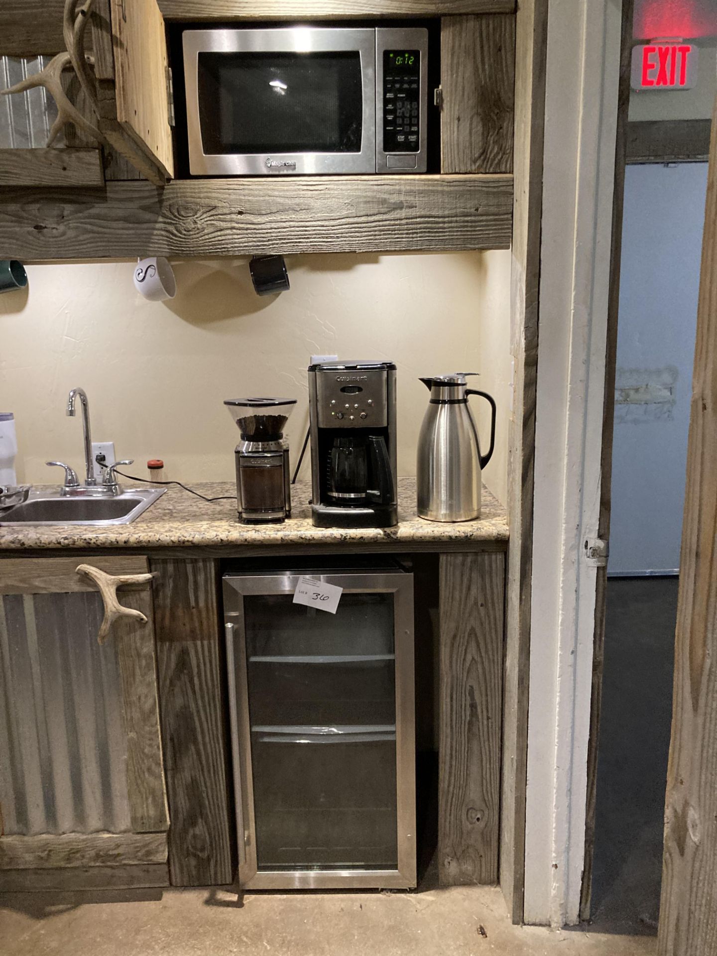 LOT OF: (1) Single door, 2.5 cubic foot cooler, (1) Magic chef microwave oven, (1) Cuisinart Coffee - Image 3 of 6