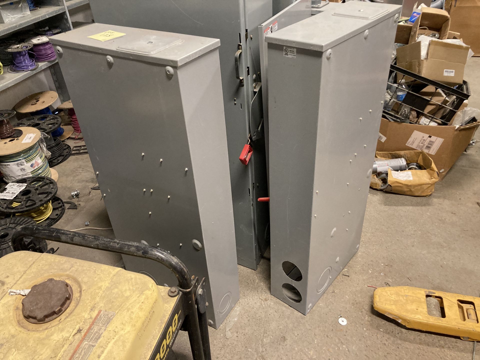 LOT OF: (8) electrical power boxes, large. Approximately 4 foot high 2 foot wide 6 inches deep - Image 2 of 6