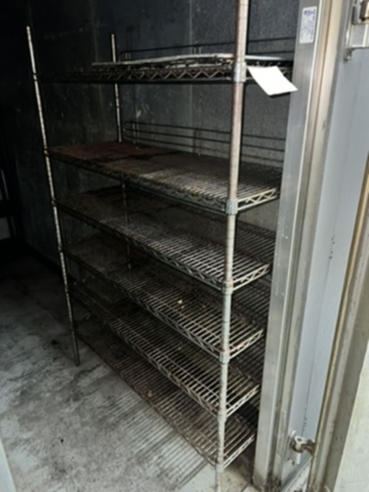 (1) 4' wide, 6-tier chrome shelving unit - Image 3 of 4