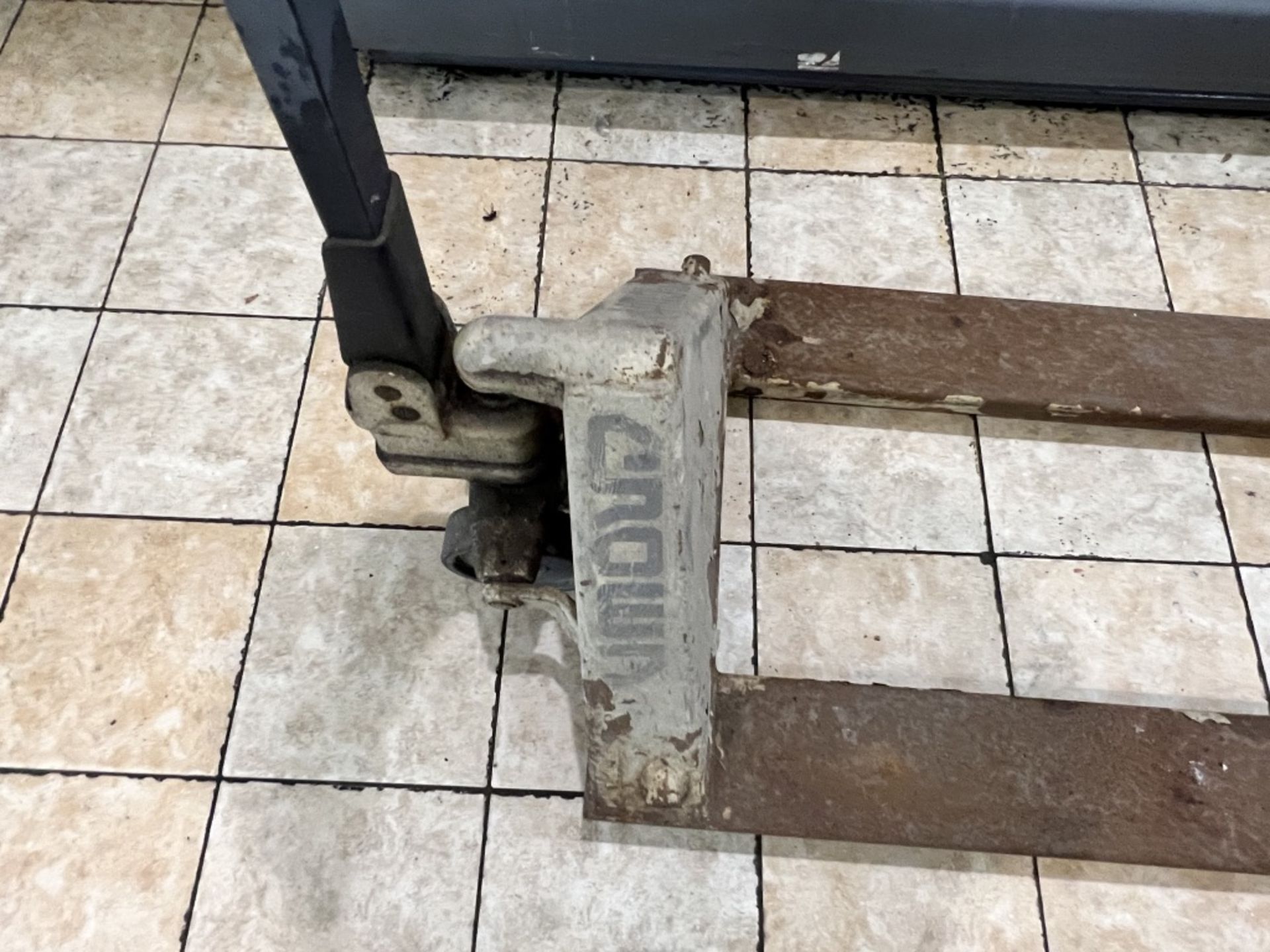 Crown Manual Pallet Jack, operational w/ signs of visible rust. - Image 3 of 9
