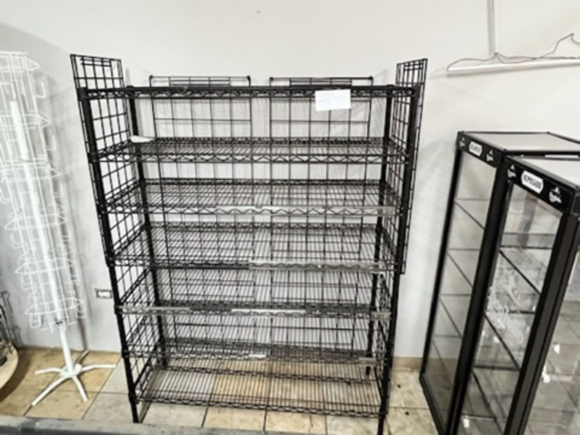 7- tier black wire shelving unit, 50” Wide X 18” Deep X 66.5” Tall - Image 4 of 5