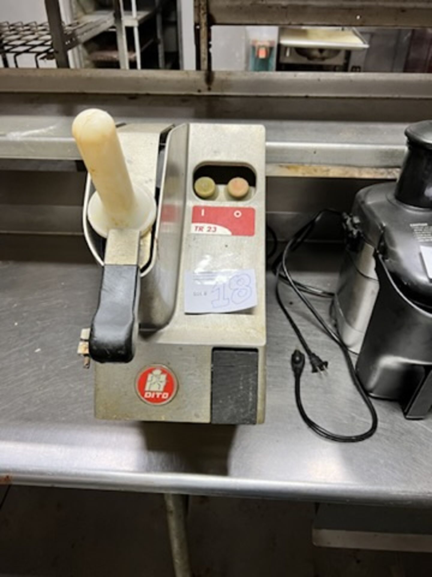 Lot of: (1) IFM (Italian Food Machine) with 14 attachments, model TM E, Serial # 0503P01228, powers - Image 9 of 20
