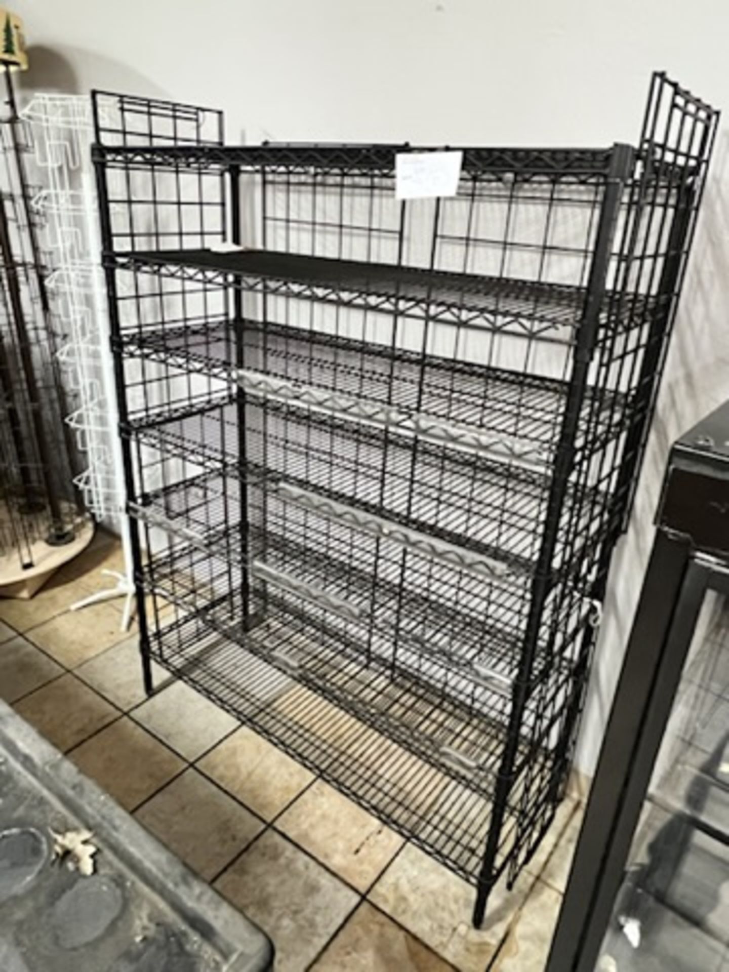 7- tier black wire shelving unit, 50” Wide X 18” Deep X 66.5” Tall - Image 2 of 5