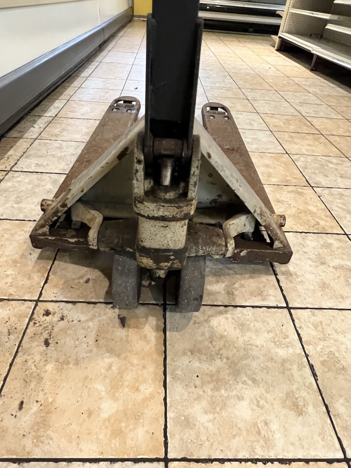 Crown Manual Pallet Jack, operational w/ signs of visible rust. - Image 2 of 9