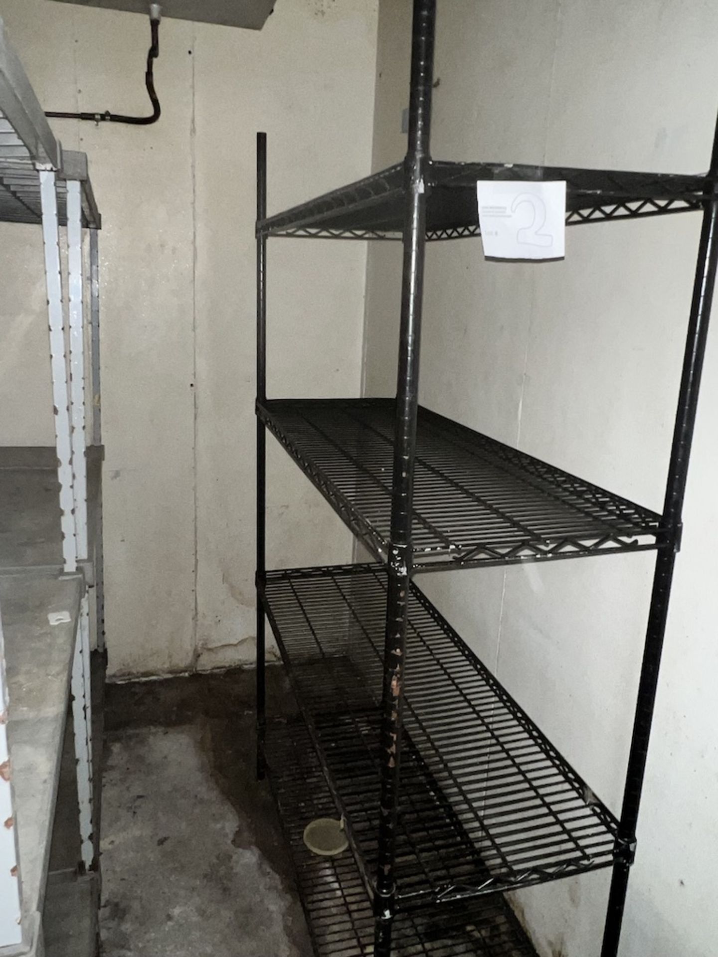 Black wire shelving unit, 4-tier, 4' wide - Image 2 of 3