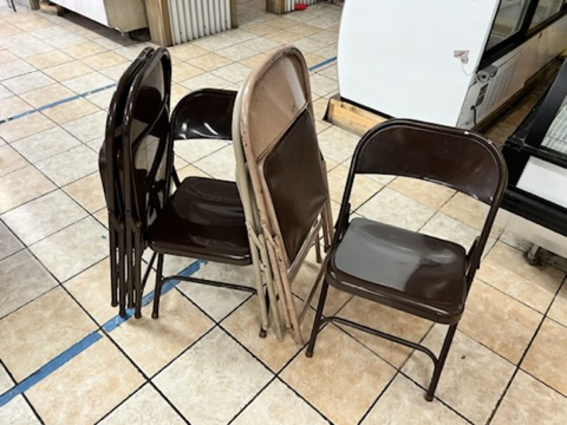 Lot of (6) metal folding chairs