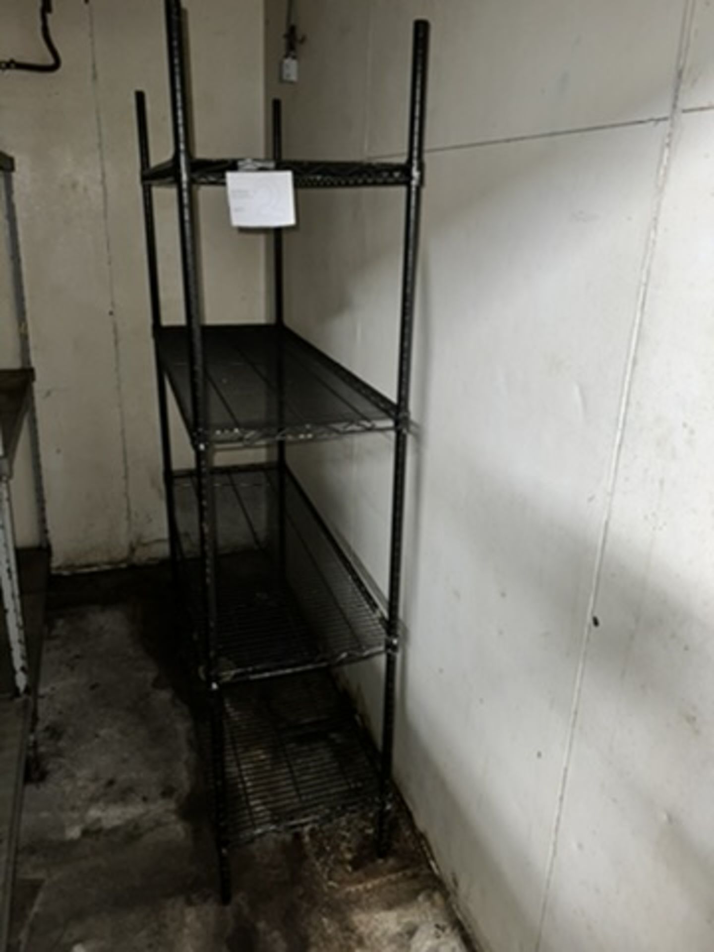 Black wire shelving unit, 4-tier, 4' wide - Image 3 of 3