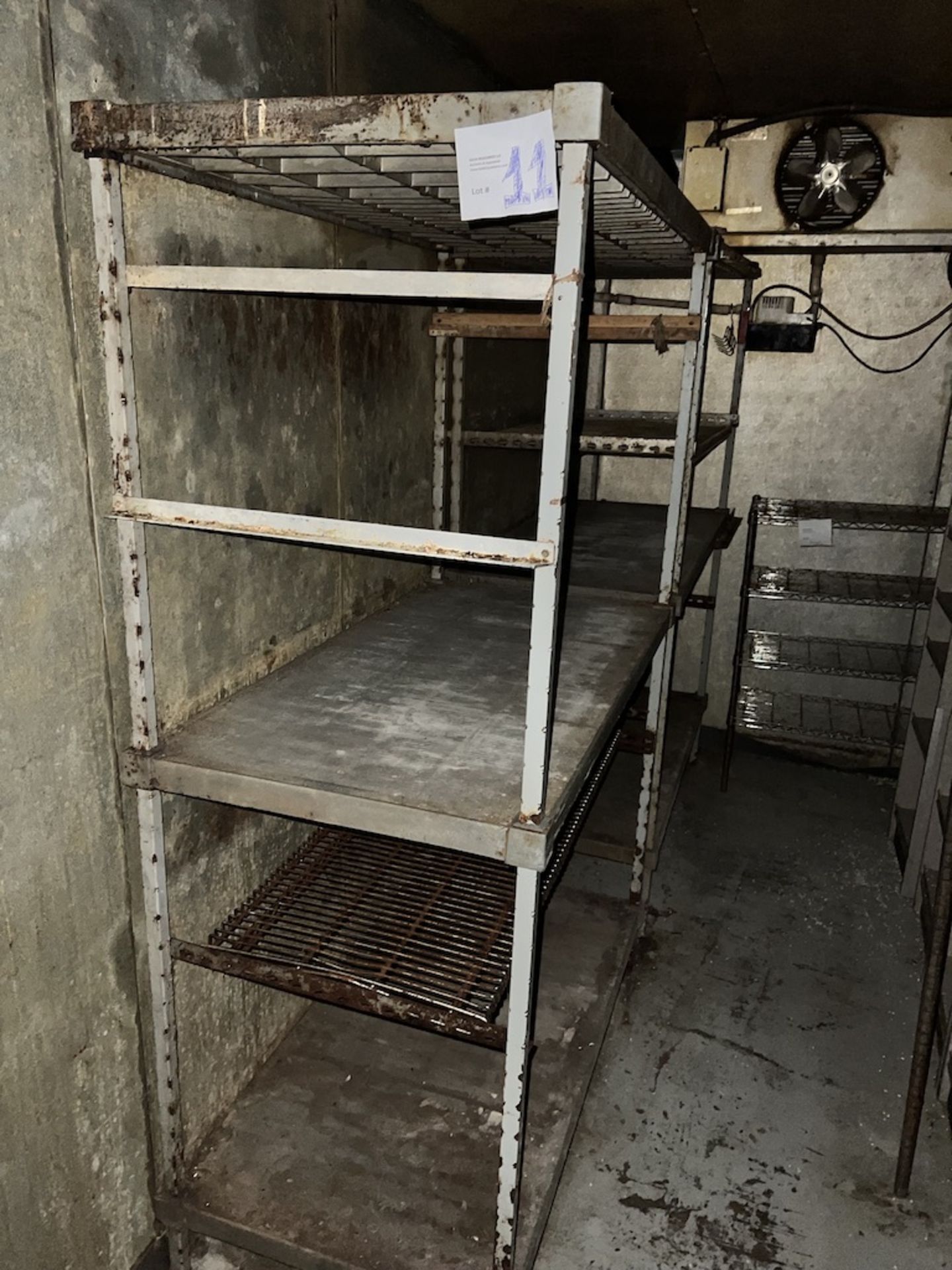 Lot of (2) 4' wide, 3-tier metal shelving units - Image 3 of 5