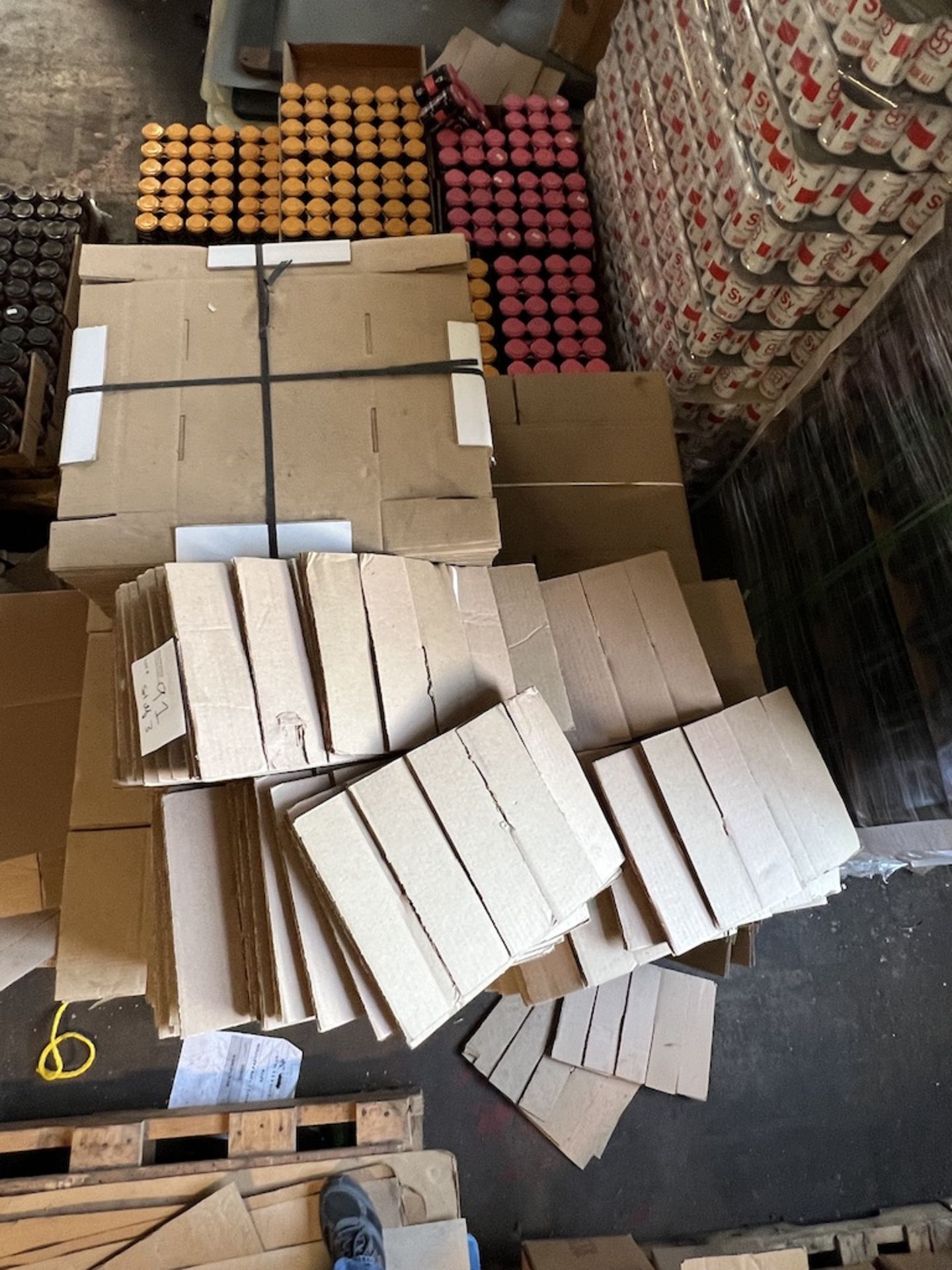 LOT OF: (3) PARTIAL PALLETS OF CARDBOARD BOXES AND CARDBOARD INSERTS - Image 8 of 17