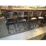 LOT OF: (4) HI-TOP PADDED CHAIRS W/ METAL FRAME