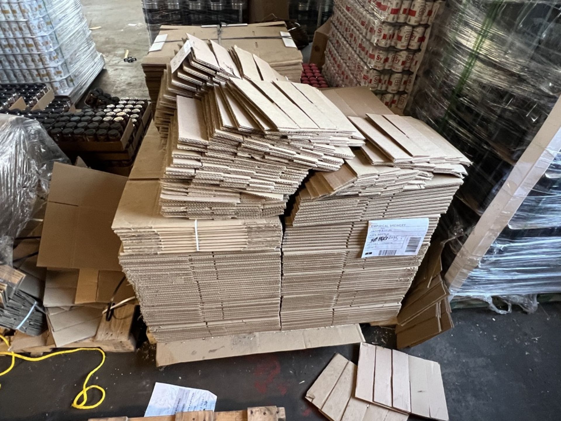 LOT OF: (3) PARTIAL PALLETS OF CARDBOARD BOXES AND CARDBOARD INSERTS - Image 10 of 17