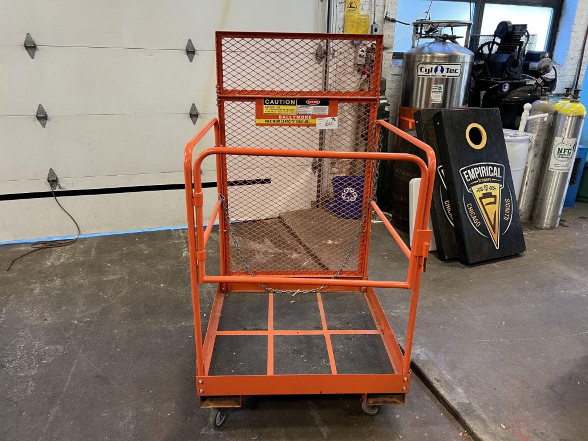 LIFT CAGE ATTACHMENT FOR FORKLIFT, MAXIMUM CAPACITY 1000 LBS - Image 8 of 8