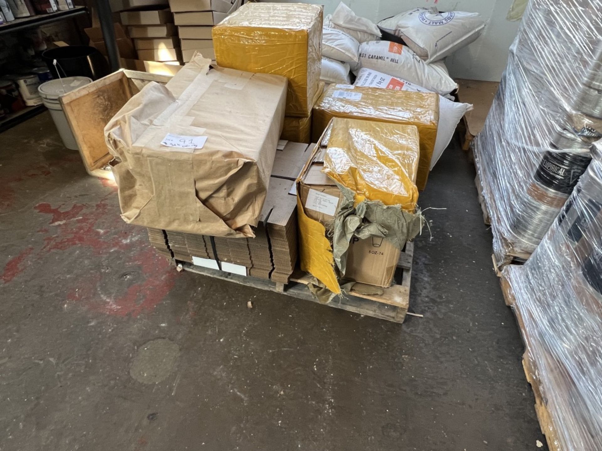 LOT OF: (3) PARTIAL PALLETS OF CARDBOARD BOXES AND CARDBOARD INSERTS - Image 6 of 17