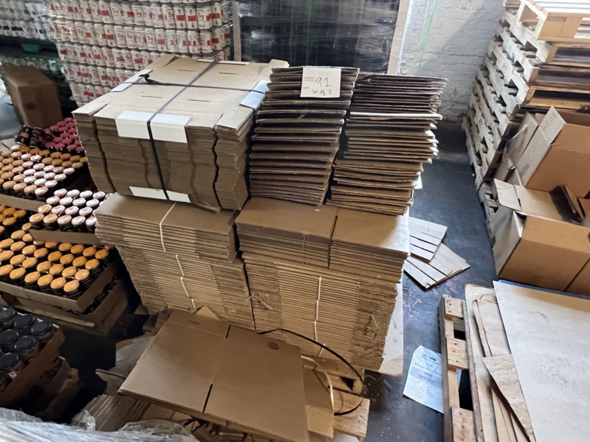 LOT OF: (3) PARTIAL PALLETS OF CARDBOARD BOXES AND CARDBOARD INSERTS - Image 12 of 17