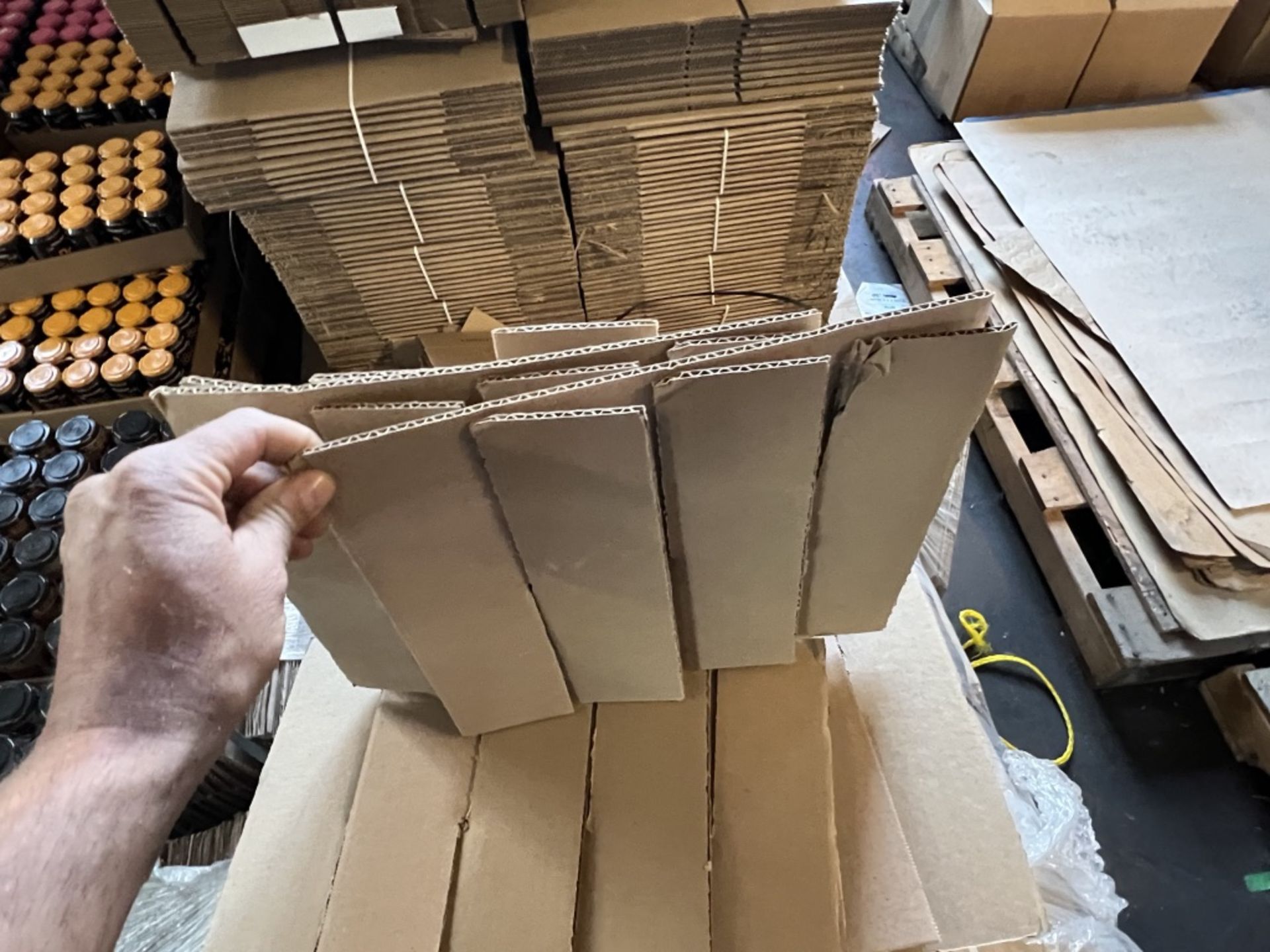 LOT OF: (3) PARTIAL PALLETS OF CARDBOARD BOXES AND CARDBOARD INSERTS - Image 13 of 17