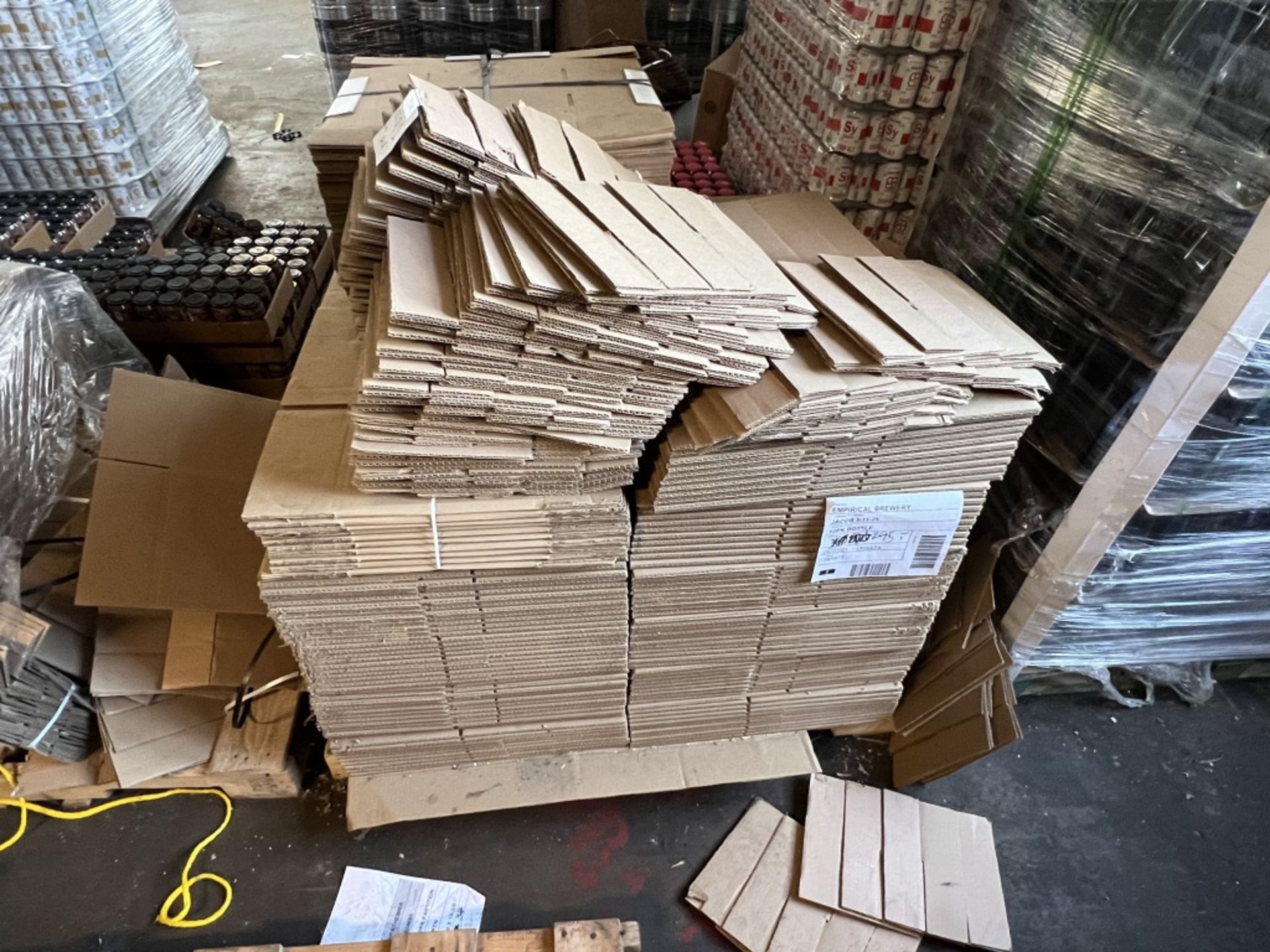 LOT OF: (3) PARTIAL PALLETS OF CARDBOARD BOXES AND CARDBOARD INSERTS - Image 9 of 17