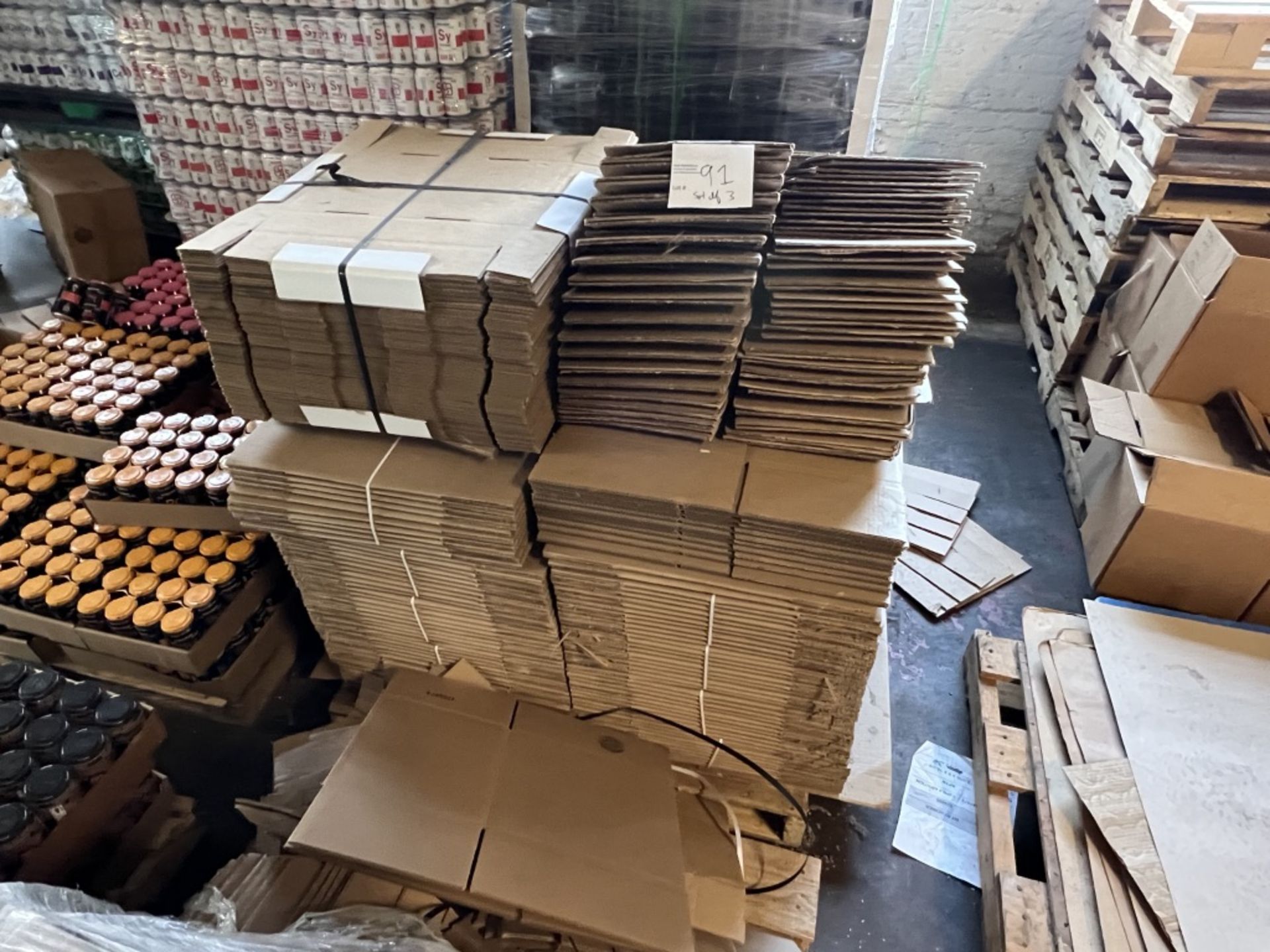 LOT OF: (3) PARTIAL PALLETS OF CARDBOARD BOXES AND CARDBOARD INSERTS - Image 11 of 17