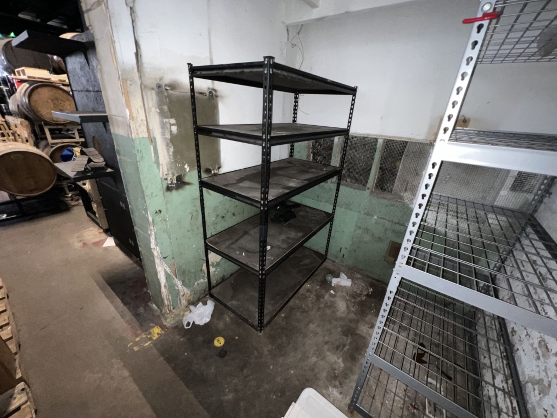 LOT OF: (2) 4' 5-TIER METAL FRAME SHELVING UNITS - Image 5 of 5