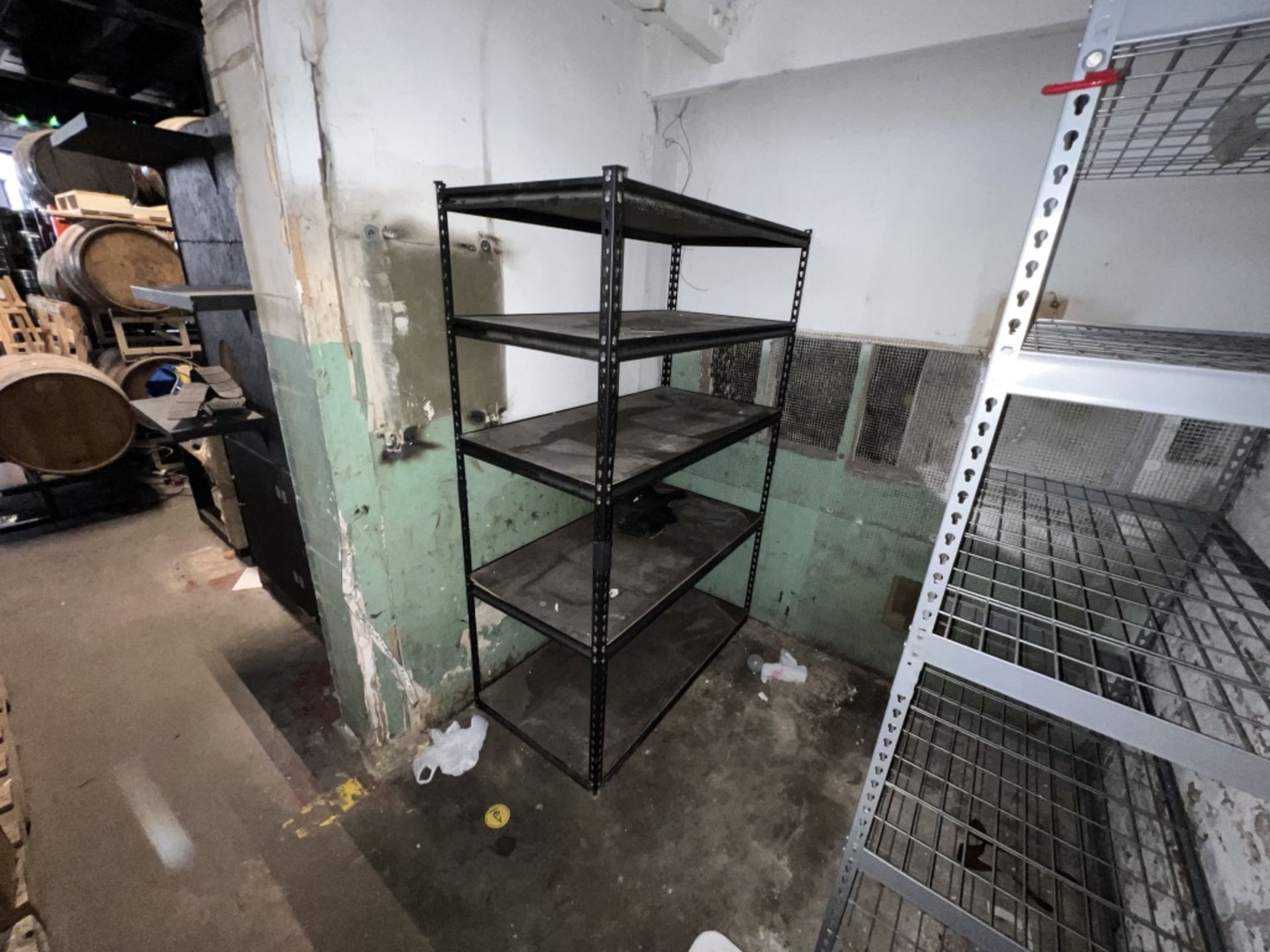 LOT OF: (2) 4' 5-TIER METAL FRAME SHELVING UNITS - Image 4 of 5