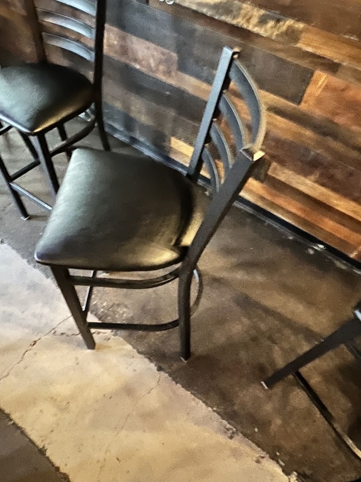 LOT OF: (4) HI-TOP PADDED CHAIRS W/ METAL FRAME - Image 2 of 6