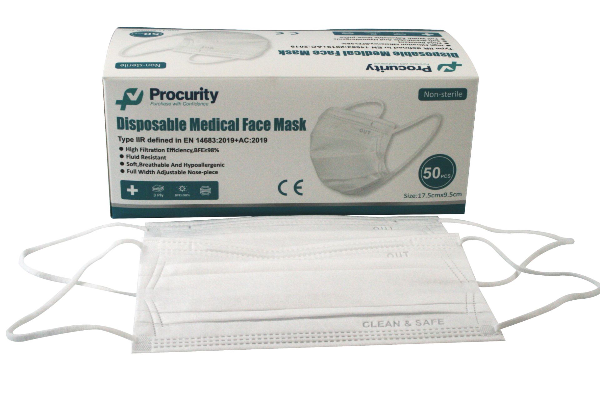 Medical Grade Type IIR disposable face masks: x 2000 - Image 2 of 5