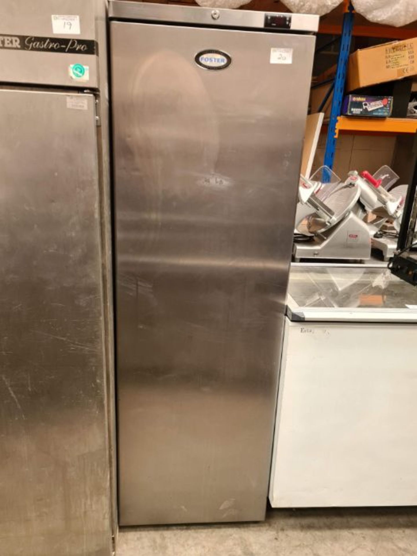 Fosters upright fridge.