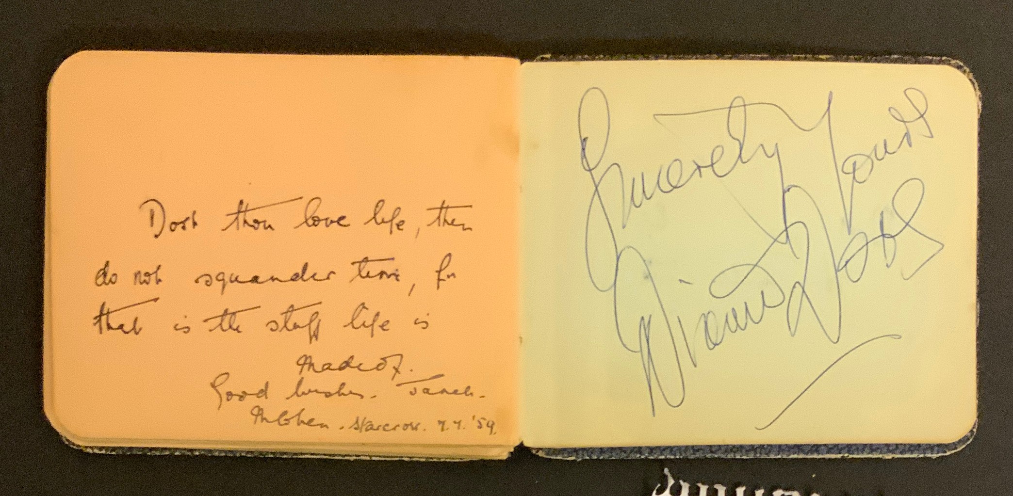 AUTOGRAPH BOOK WITH SIGNATURES - Image 19 of 20