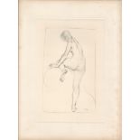 FEMALE NUDE ETCHING BY AUGUSTUS EDWIN JOHN (1878-1961)