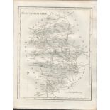 EARLY MAP OF STAFFORDSHIRE PUBLISHED 1794 BY I. STOCKDALE PICCADILLY