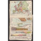 COMPLETE ANTIQUE SET OF TWENTY POCKET MAP POSTCARDS ATLAS DE POCHE