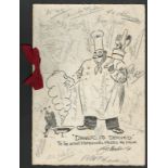 SIGNED DINNER MENU FOR PROFESSIONAL GOLFERS ASSOCIATION AT GROSVENOR HOUSE 1938