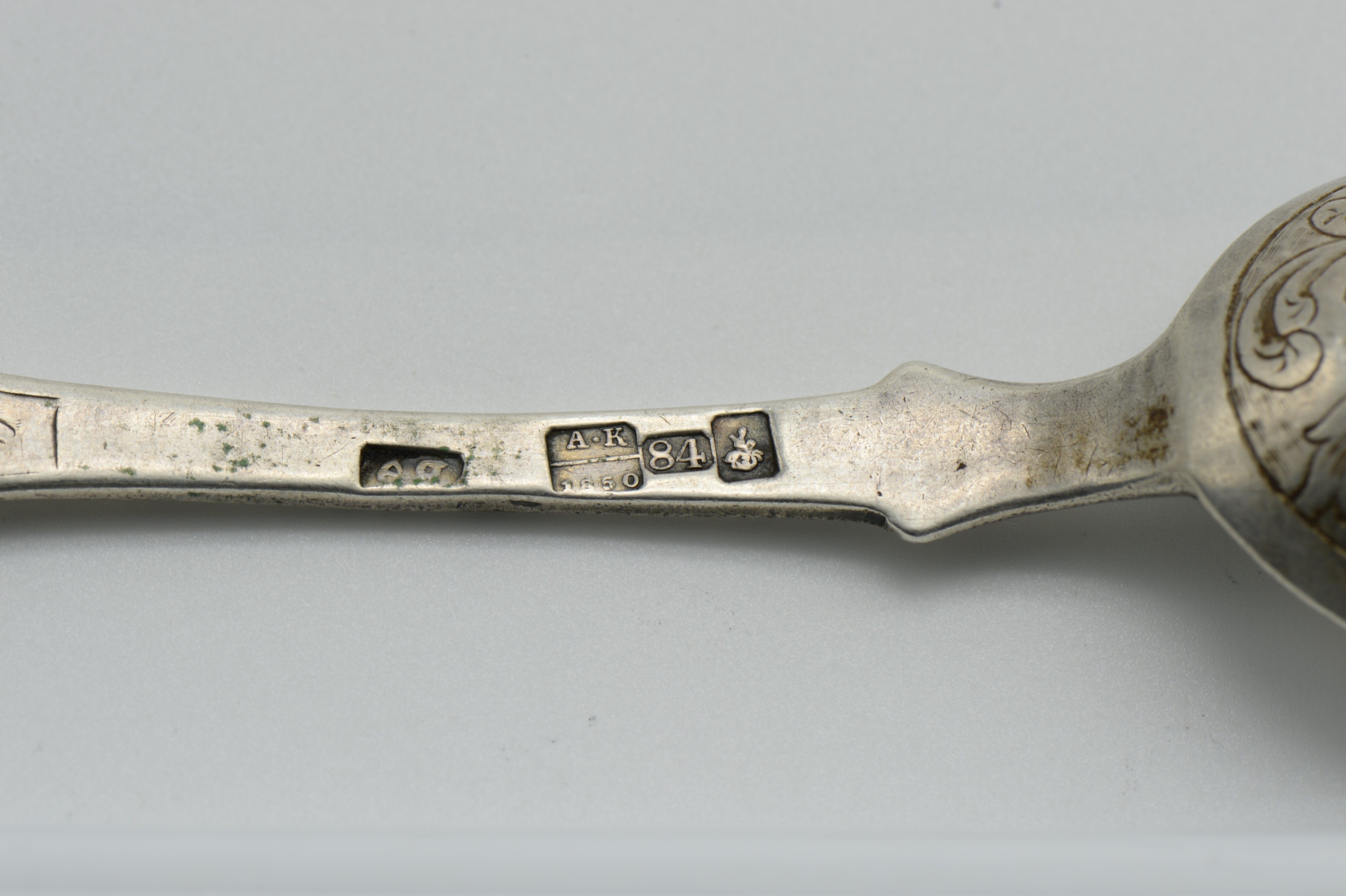 ANTIQUE HALLMARKED IMPERIAL RUSSIAN SILVER SPOON (1850) - Image 3 of 3