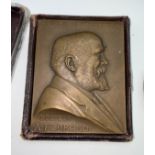 MEDECIN DES HOPITAUX BRONZE MEDAL PLAQUE OF DOCTEUR A. FLORAND SIGNED G. PRUD'HOMME