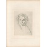 PORTRAIT OF A WOMAN ETCHING BY AUGUSTUS EDWIN JOHN (1878-1961)