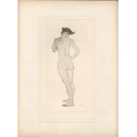 FEMALE NUDE ETCHING BY AUGUSTUS EDWIN JOHN (1878-1961)