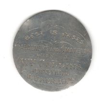 1885 WHITE METAL MEDAL FOR MIDLOTHIAN ROSE AND PANSY SOCIETY