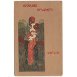 RAPHAEL KIRCHNER POSTCARD - LA GUERRE AMUSANTE