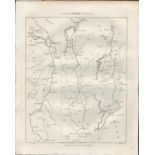 EARLY MAP OF LANCASTER CANAL PUBLISHED 1795 BY STOCKDALE PICCADILLY