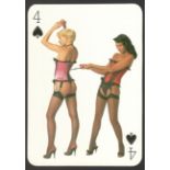 TWO LARGE PROMOTIONAL PLAYING CARDS FROM AGENT PROVOCATEUR CATALOGUES