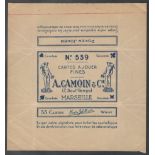 PLAYING CARDS WRAPPER CARTES A JOUER FINES A. CAMOIN & CIE.MARSEILLE POKER JOKER WHIST