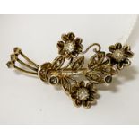 14CT GOLD DIAMOND BROOCH