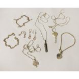 COLLECTION OF STERLING SILVER AND GEMSTONE JEWELLERY