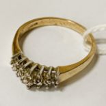 9 CT GOLD DIAMOND RING SIZE N