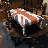 UNION JACK UPHOLSTERED FOOTSTOOL