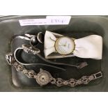 SILVER CUFFLINKS , RAYMOND WEIL WATCH & 2 OTHERS