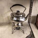 SILVER PLATED SPIRIT KETTLE